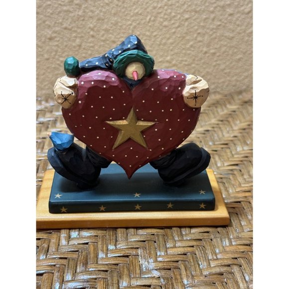 1998 Williraye Studios WW2242 Snowman With Heart Star Christmas Figurine - Picture 1 of 8